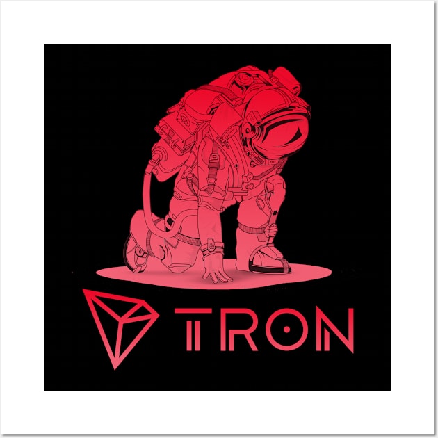 Tron coin Crypto coin Crytopcurrency Wall Art by JayD World